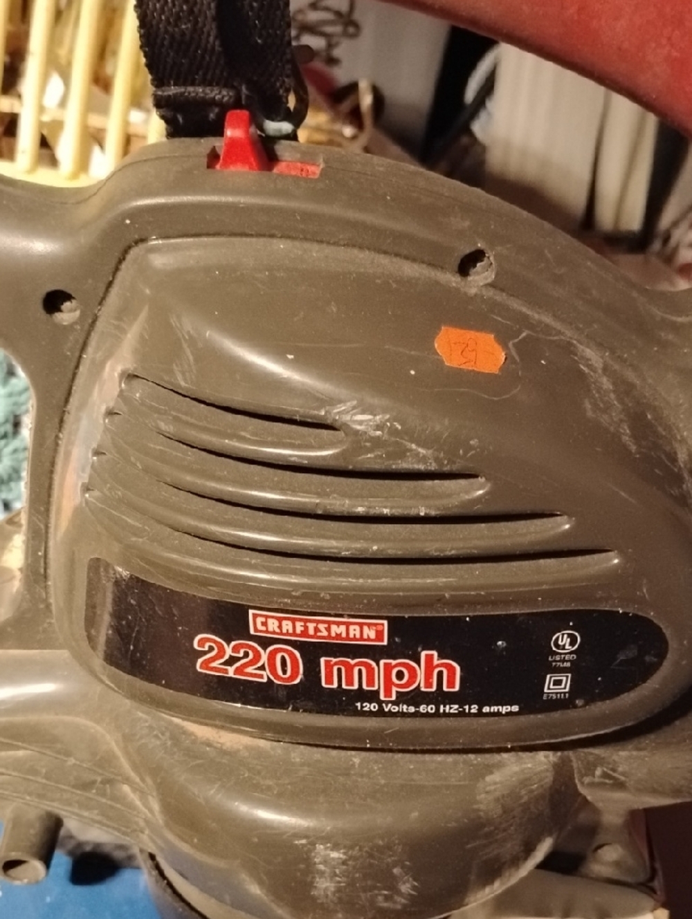 Craftsman 220 mph Handheld Blower - Olive Green with Red Accents